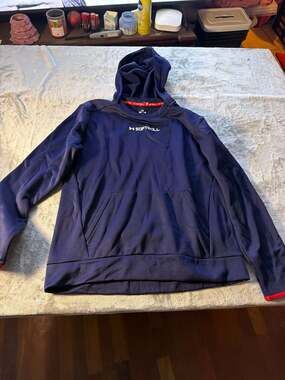 Under Armour Softball Fleece Pullover Hoodie Navy Blue Medium